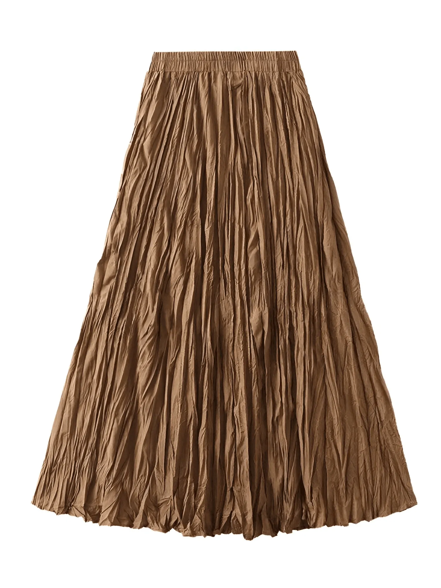 Large Hem Folds A-line Women's Pleated Skirt - In 15 Colors!