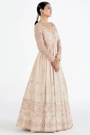 Peach Hamsa Anarkali